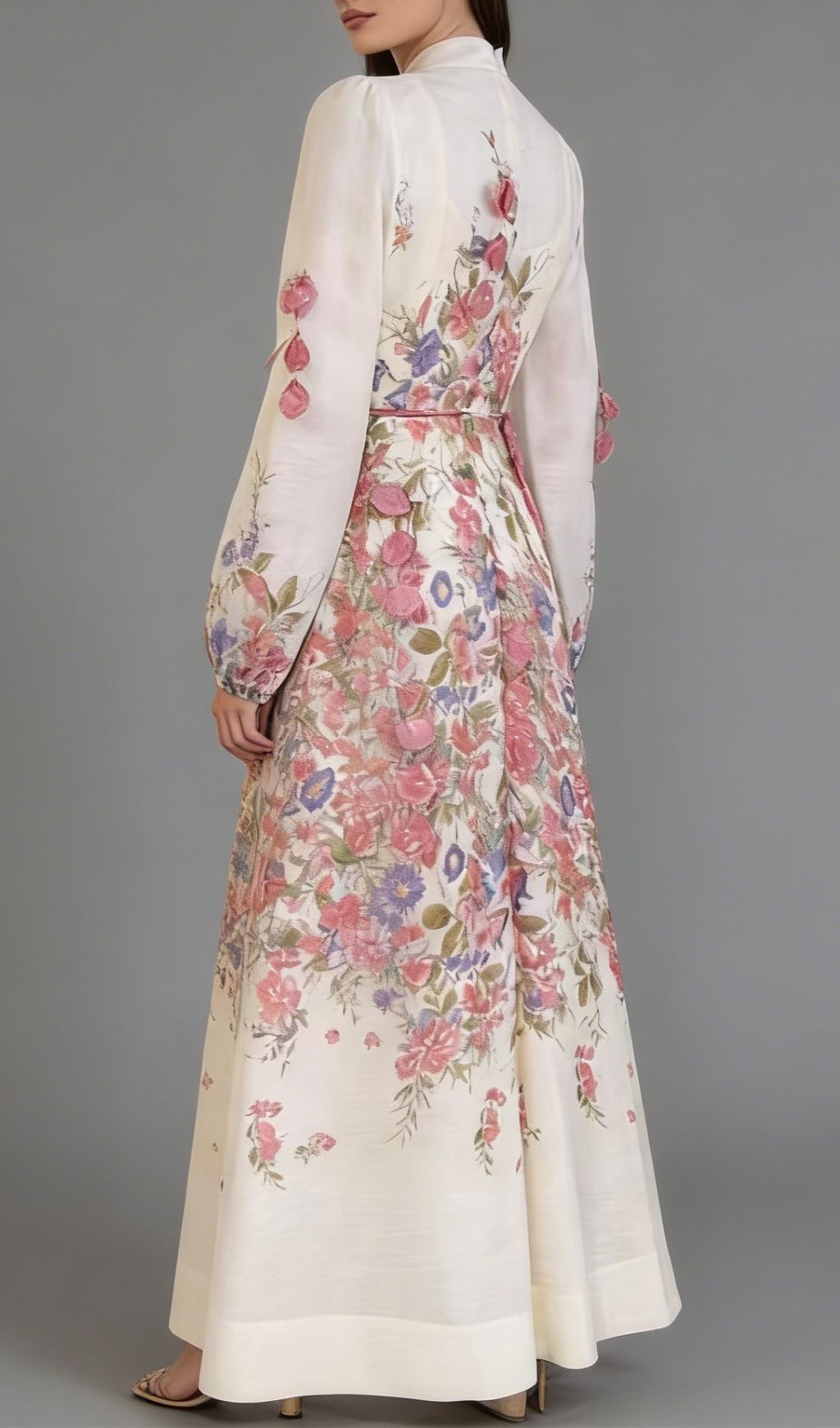Fashionslee Women Kartier Floral Long Sleeve Maxi Dress