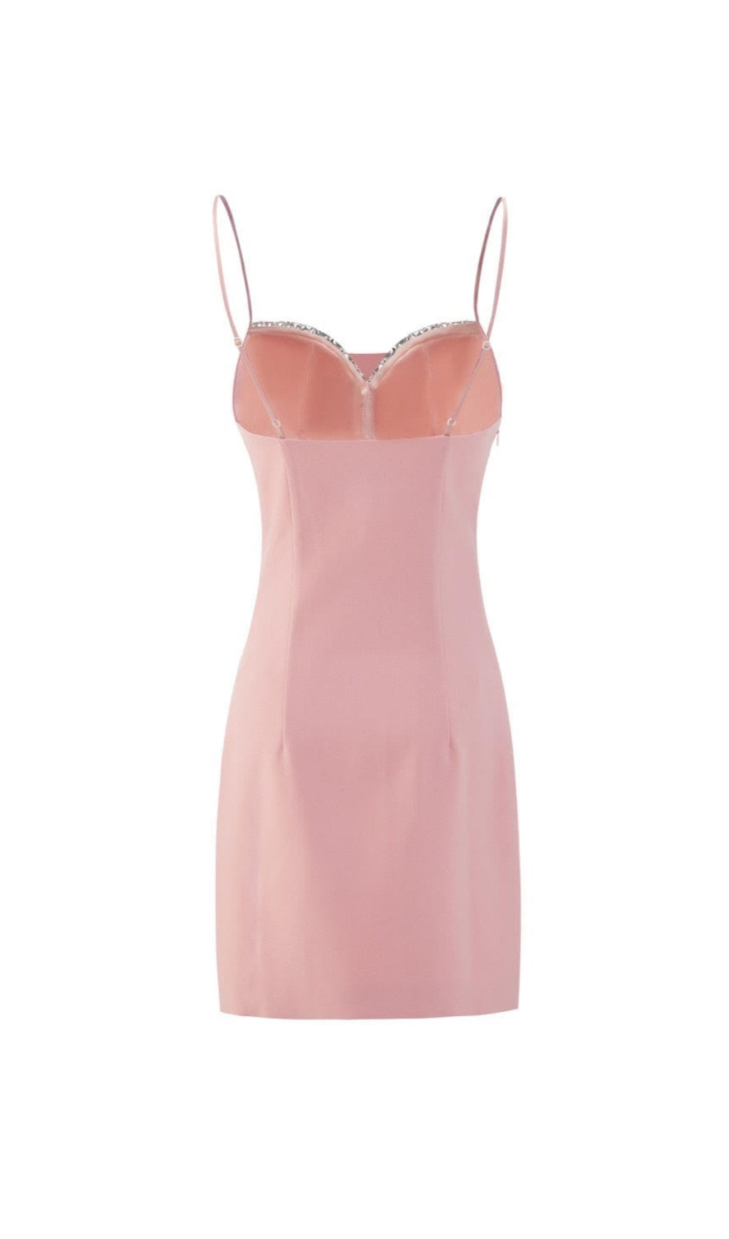fd619b1b2c6139a4ffd552a90a9fd358.jpeg Fashionslee Women Satin Pearl Mini Dress In Pink