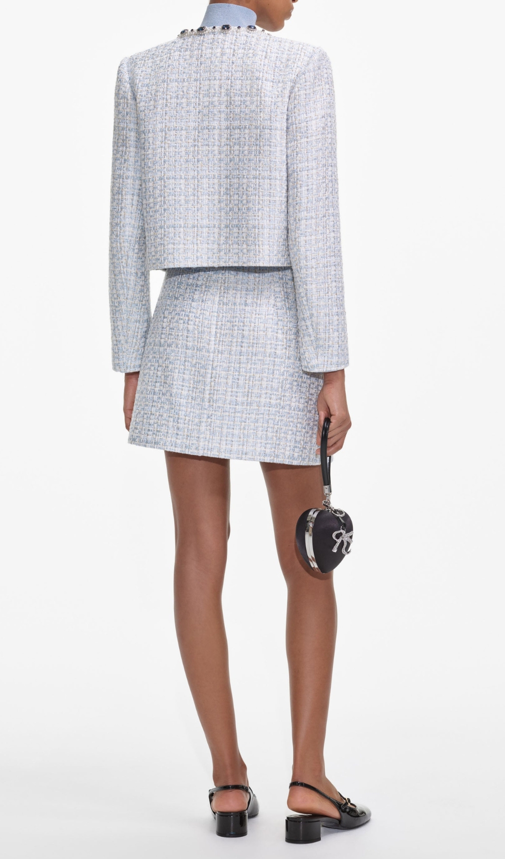 fd637a3d1d53a1f228452d999b4db1b0.jpg Fashionslee Women Blue Boucle Mini Skirt