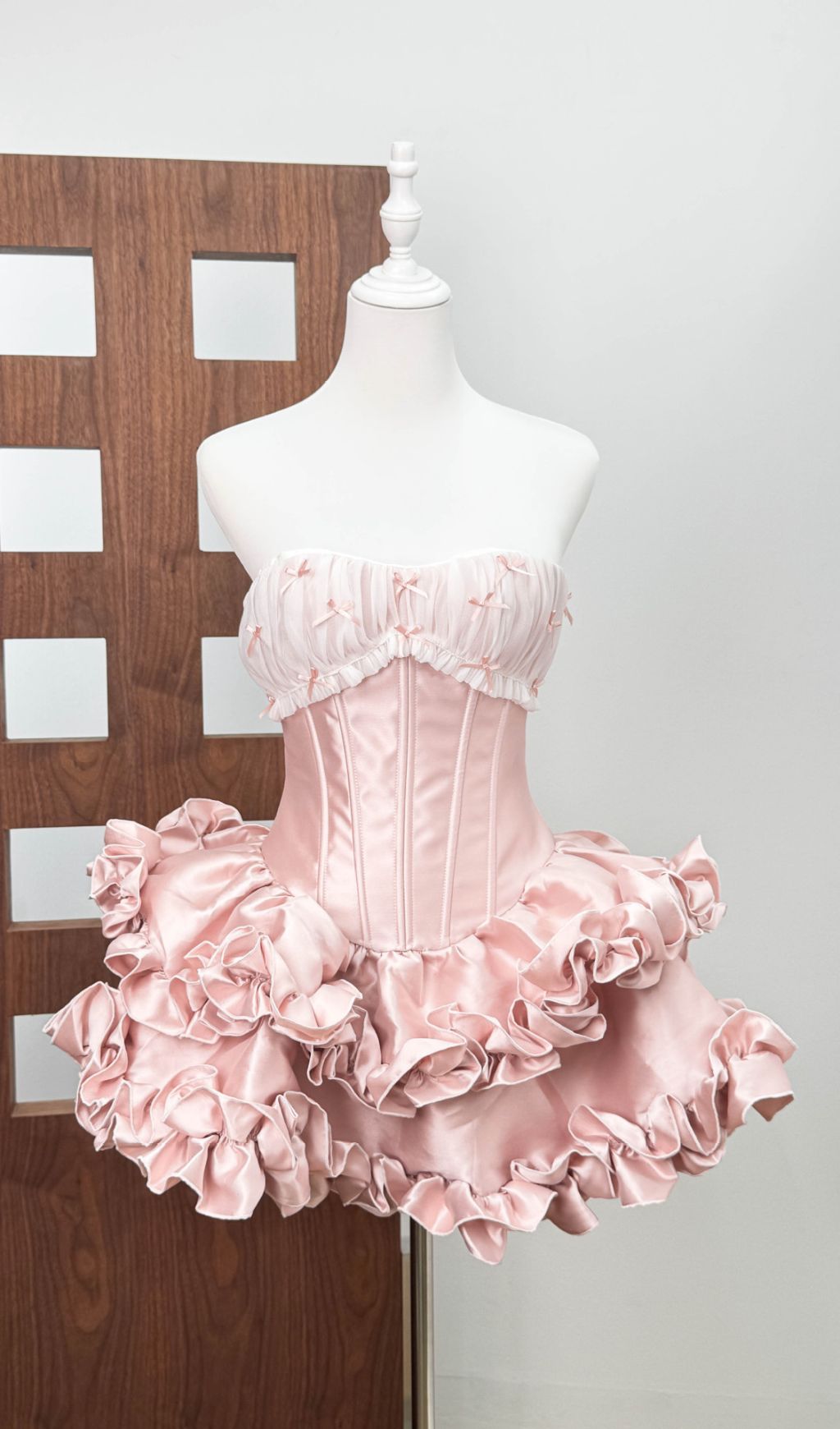fd6e4bec17e57015d2070897637ff0ab.jpg Fashionslee Women Irca Pink Strapless Corset Mini Dress