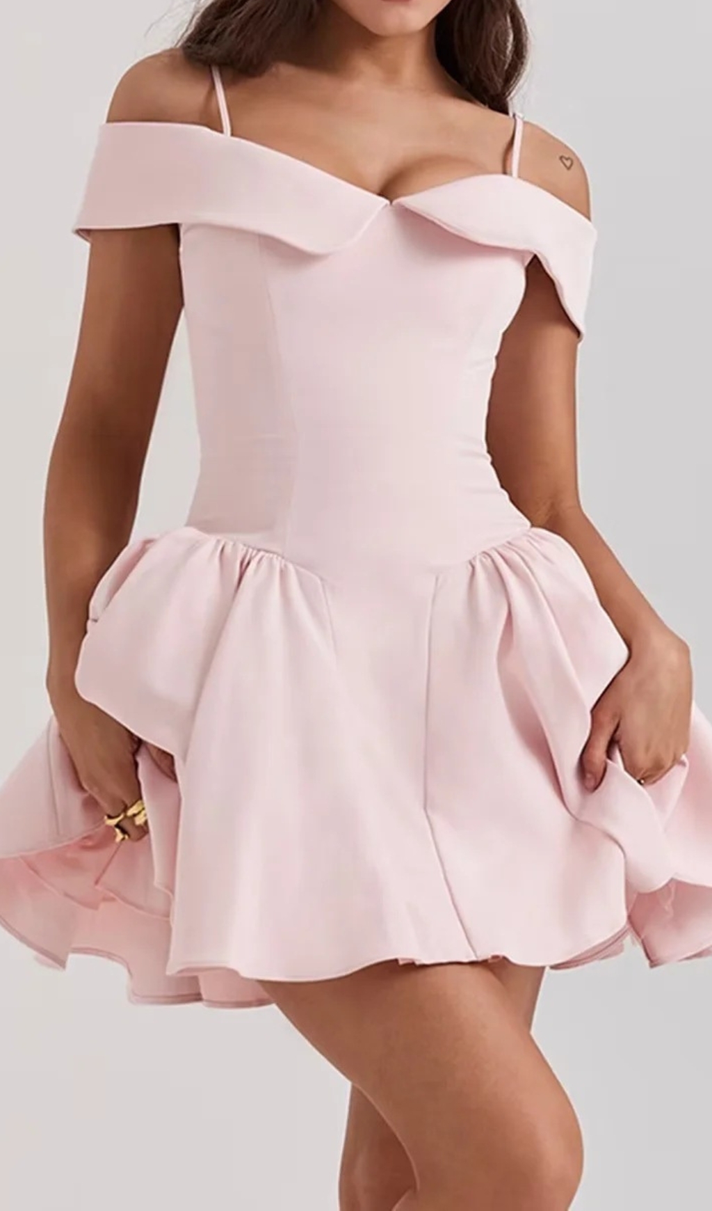 fdadc3bd207fdb2bbdf46c123da89dbe.jpg Fashionslee Women Corby Red Off-Shoulder Mini Dress