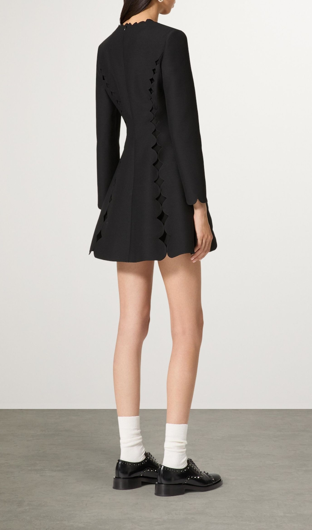 Fashionslee Women Breonna Black Bow Long Sleeve Mini Dress