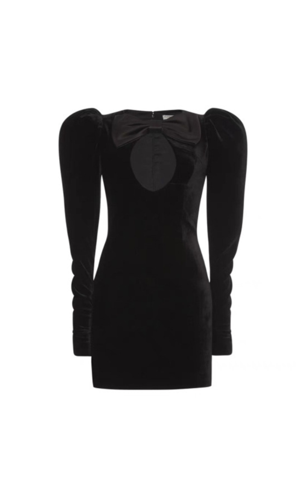 fe4765831c1b9b52f677b9f823e99341.png Fashionslee Women Black Duchesse Bow Velvet Mini Dress