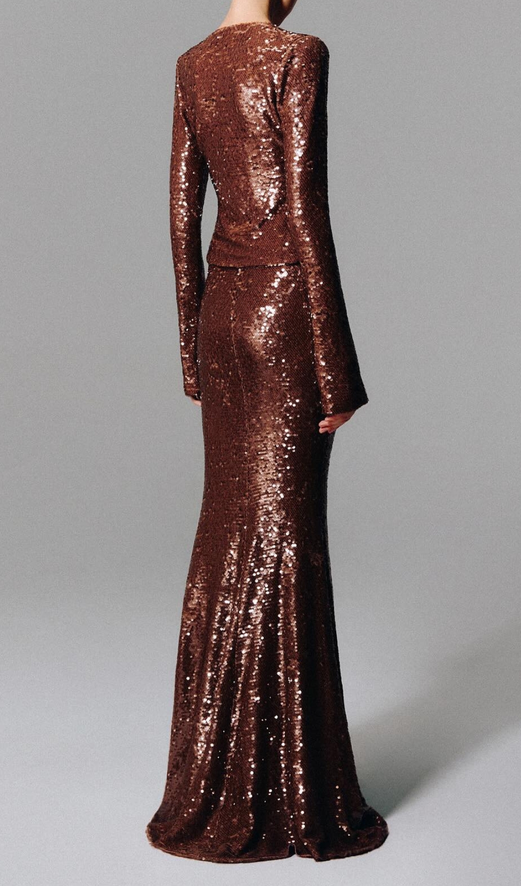 fe6c6261041d779c174c1f82cb125c9e.jpg Fashionslee Women Emme Brown Sequin Skirt Set