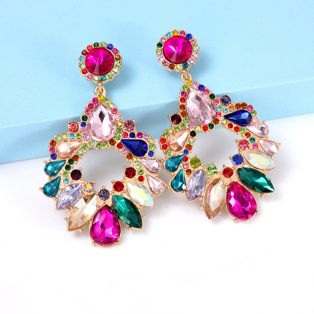 fe75ae23bc62b0d8d95d18ceef8f3514.jpeg Fashionslee Women Colorful Crystal Chandelier Drop Earrings