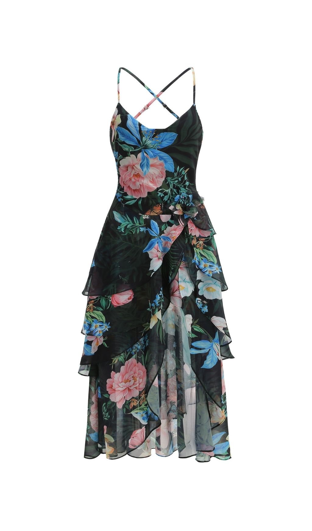 fe7bb6a821b1b4c6ea80f9d2d3a11104.jpg Fashionslee Women Kinnia Printed Backless Maxi Dress