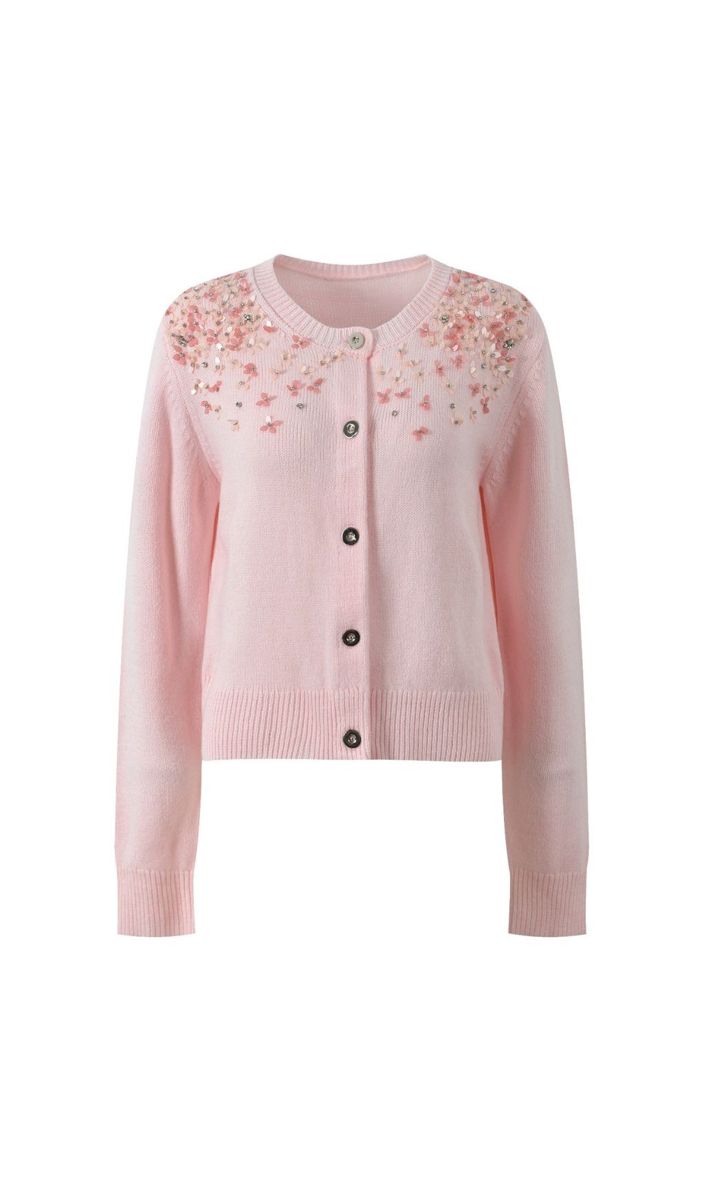 Fashionslee Women Heron Embellished Knit Cardigan
