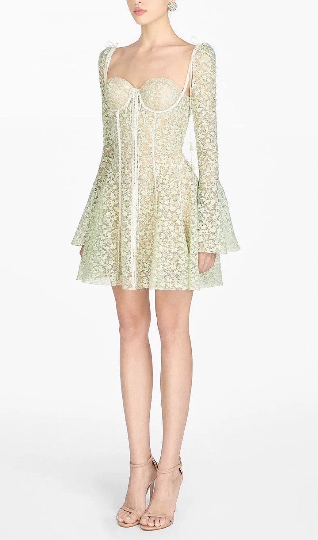 ff05ca864ad87c8e8149133425495c6f.jpg Fashionslee Women Albinia Mint Floral Mini Dress
