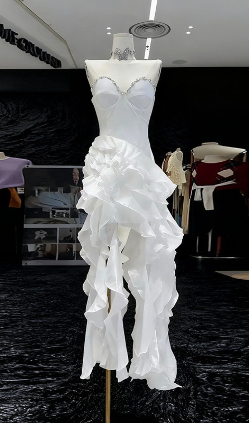 ff15d580448816f29e61ebf629995730.jpg Fashionslee Women Hova Strapless Ruffle Maxi Dress