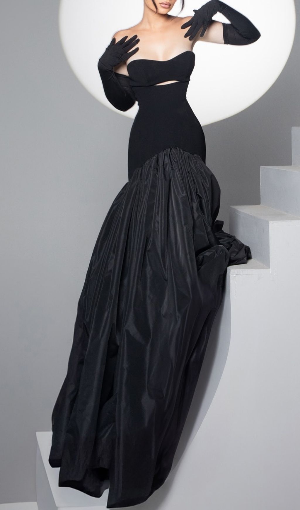 Fashionslee Women Kaliana Black Strapless Maxi Dress