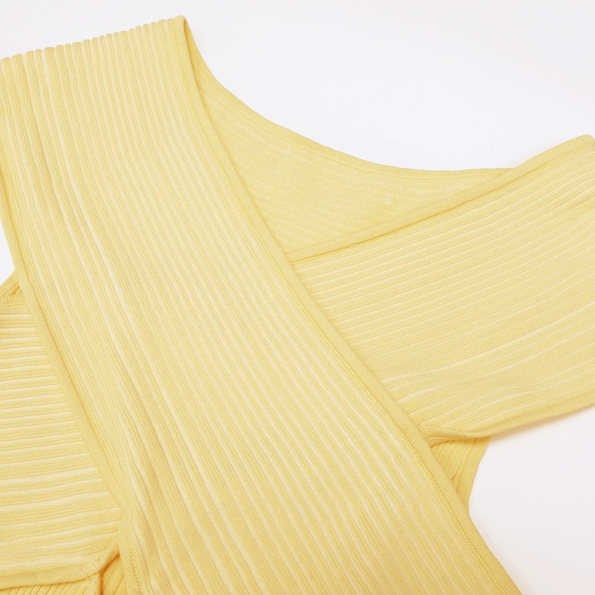 TRENDING YELLOW LACE KNIT MIDI DRESS - OWNCI TRENDING YELLOW LACE KNIT MIDI DRESS - OWNCI