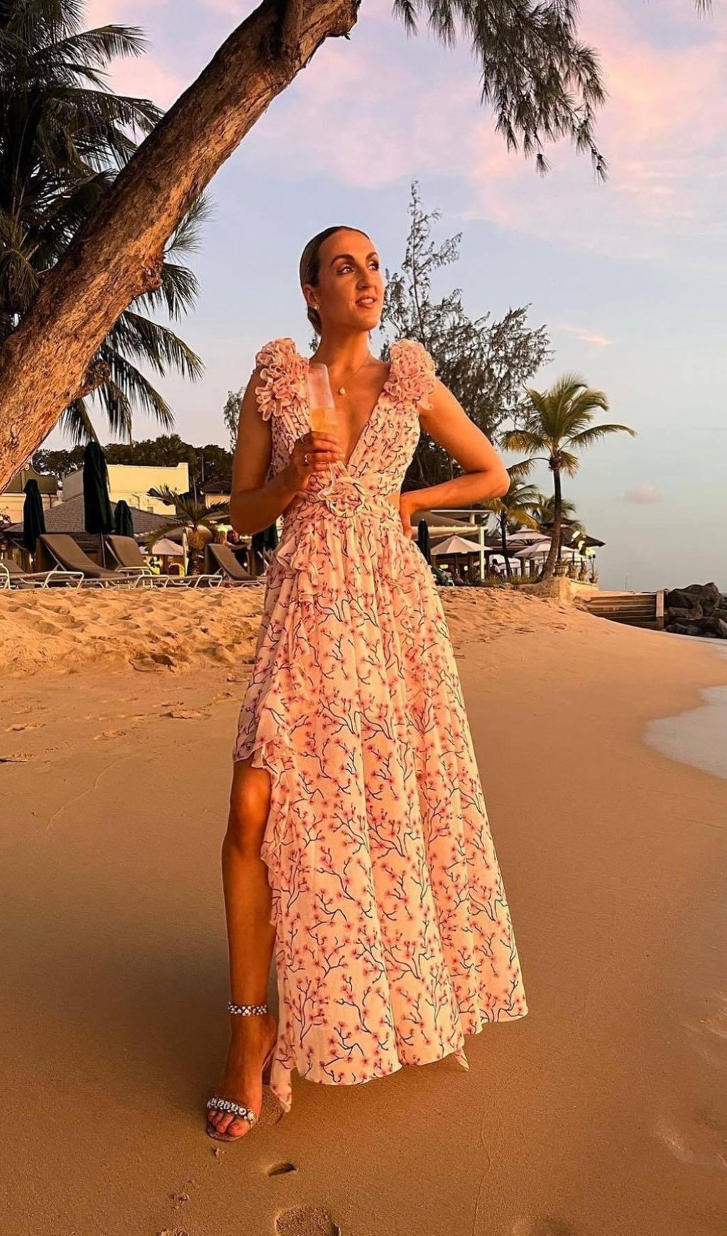 ff7db1bf9c79265a01dddb393d10d46a.jpeg Fashionslee Women Anjelica Pink Ruffled Floral Maxi Dress