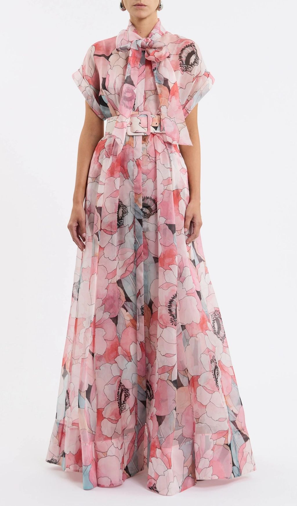 Fashionslee Women Eudoxia Pink Printed Maxi Dress