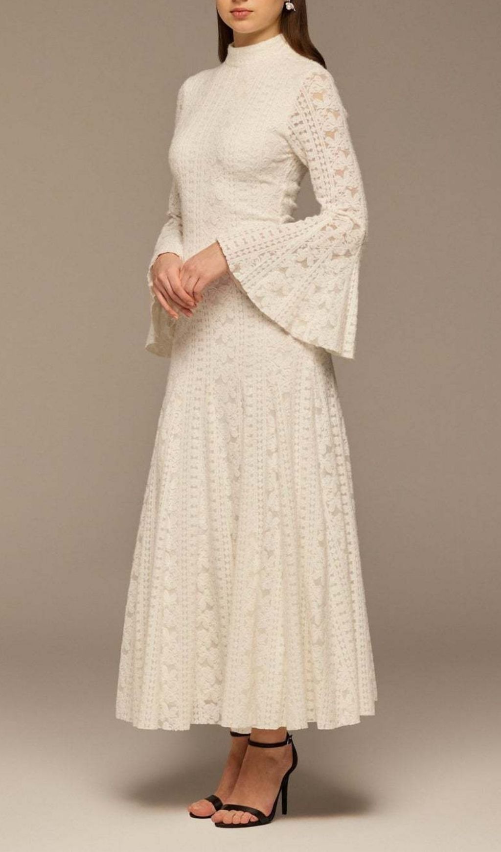 ff950725265100cf398202916100dd79.jpg Fashionslee Women Kieu White Flared Sleeve Maxi Dress