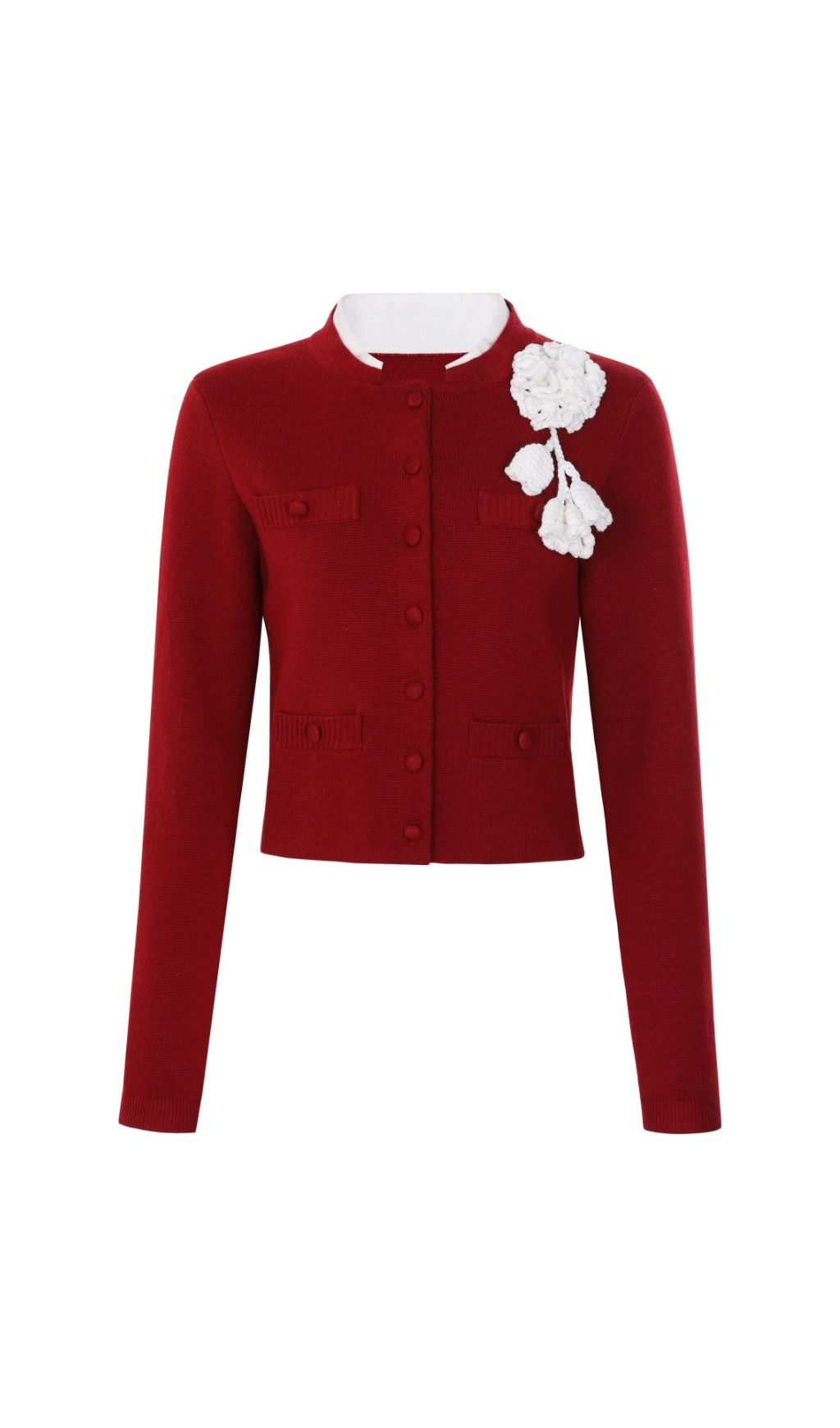 Fashionslee Women Justine Knit Flower Cardigan & Skirt Set