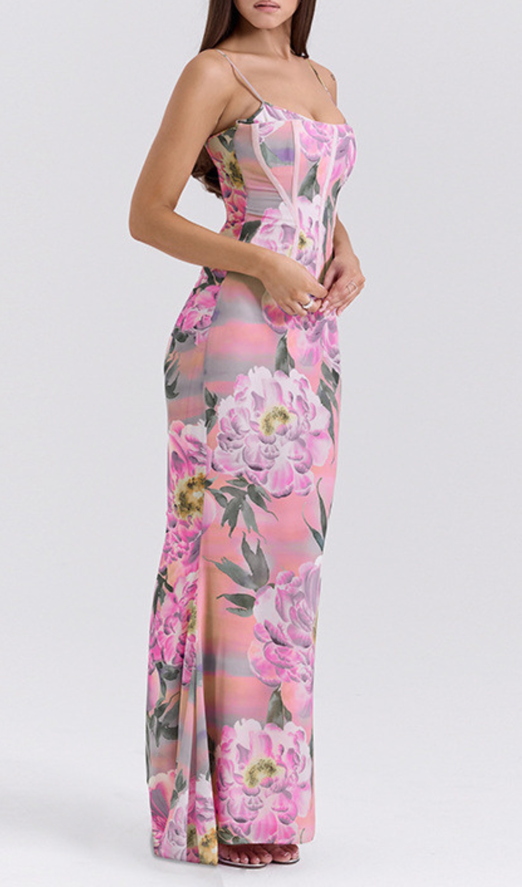 Fashionslee Women Elan Flower Printed Maxi Dress