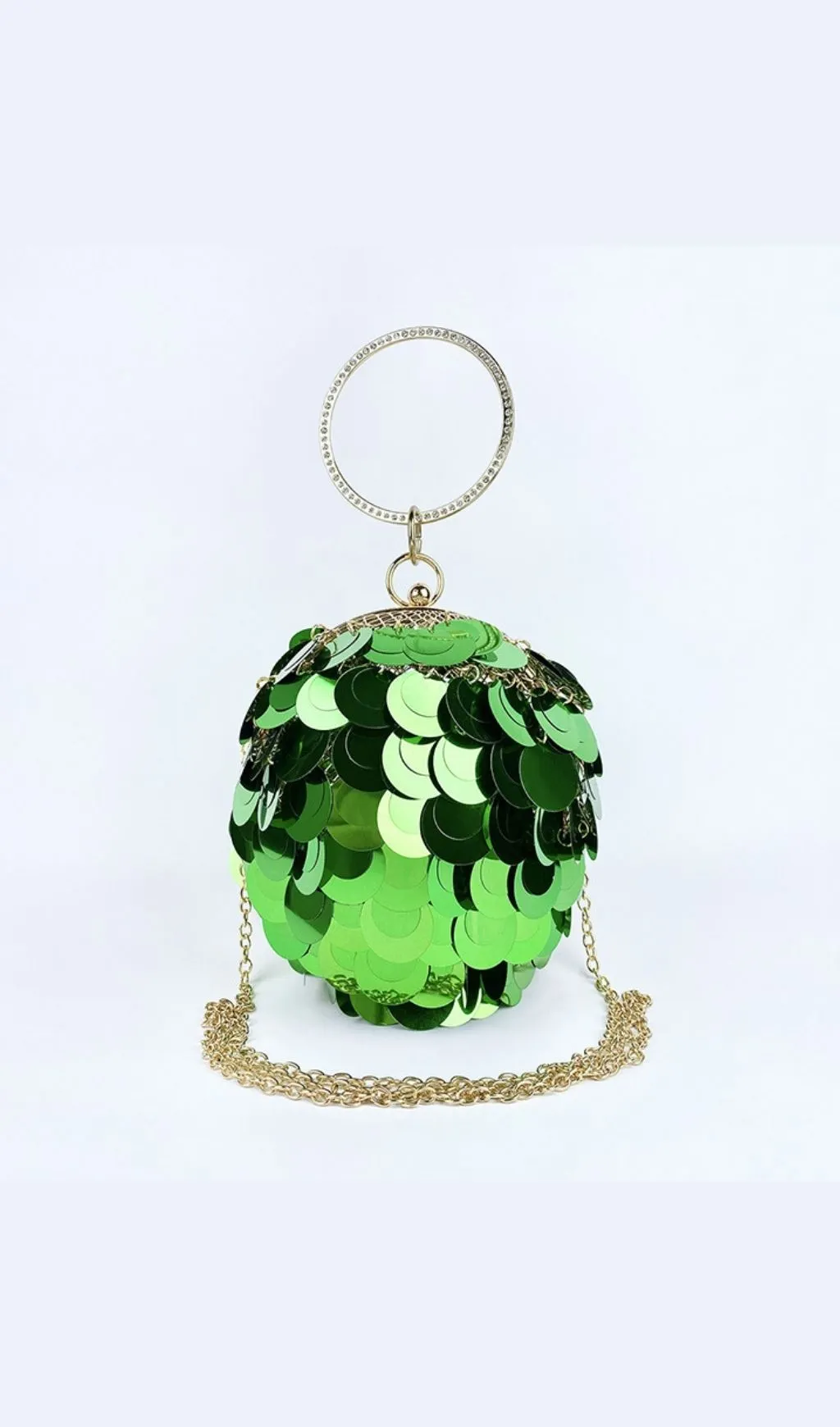 TRENDING GREEN SEQUIN CLUTCH BAG - OWNCI