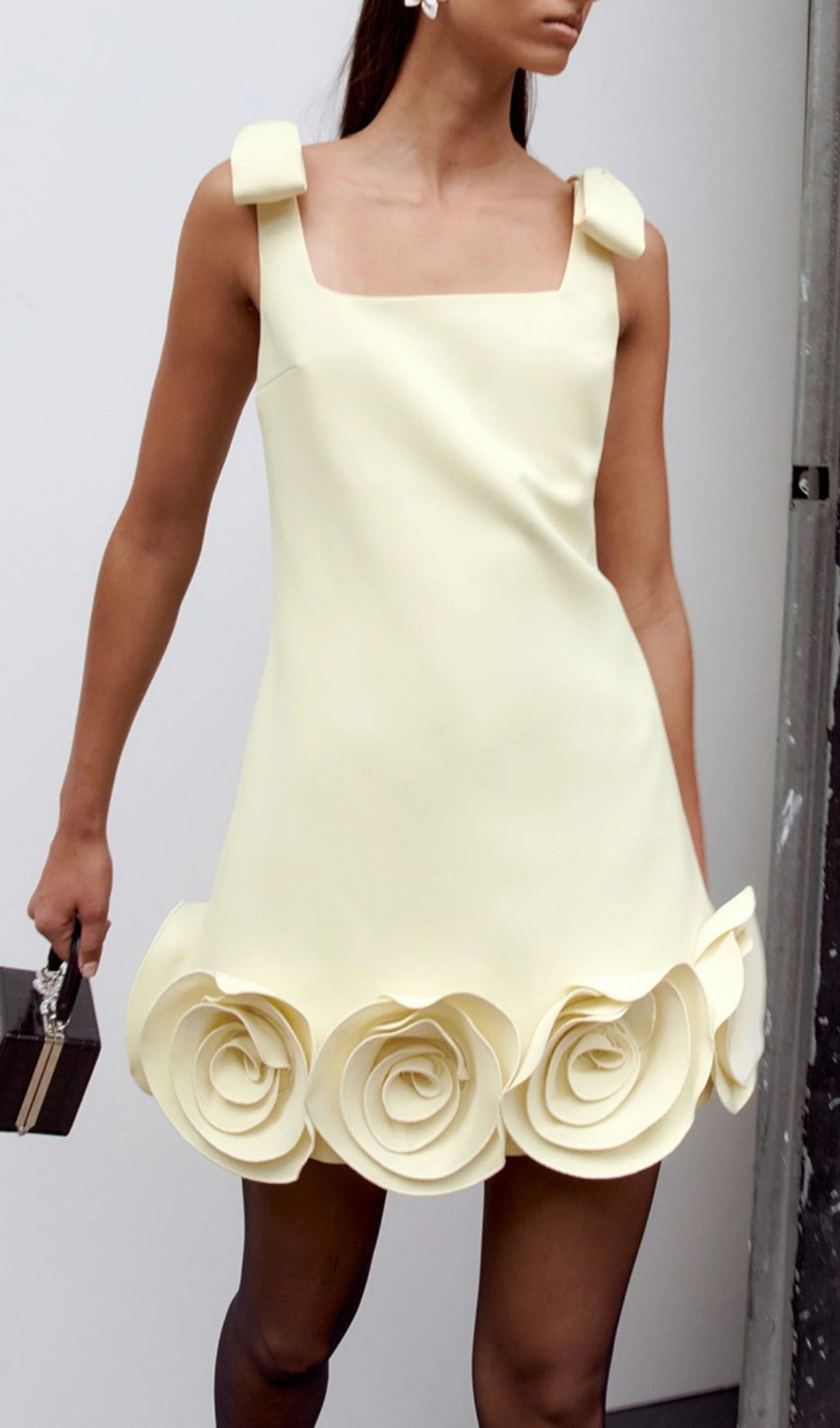 Fashionslee Women Havily Yellow Flower Mini Dress