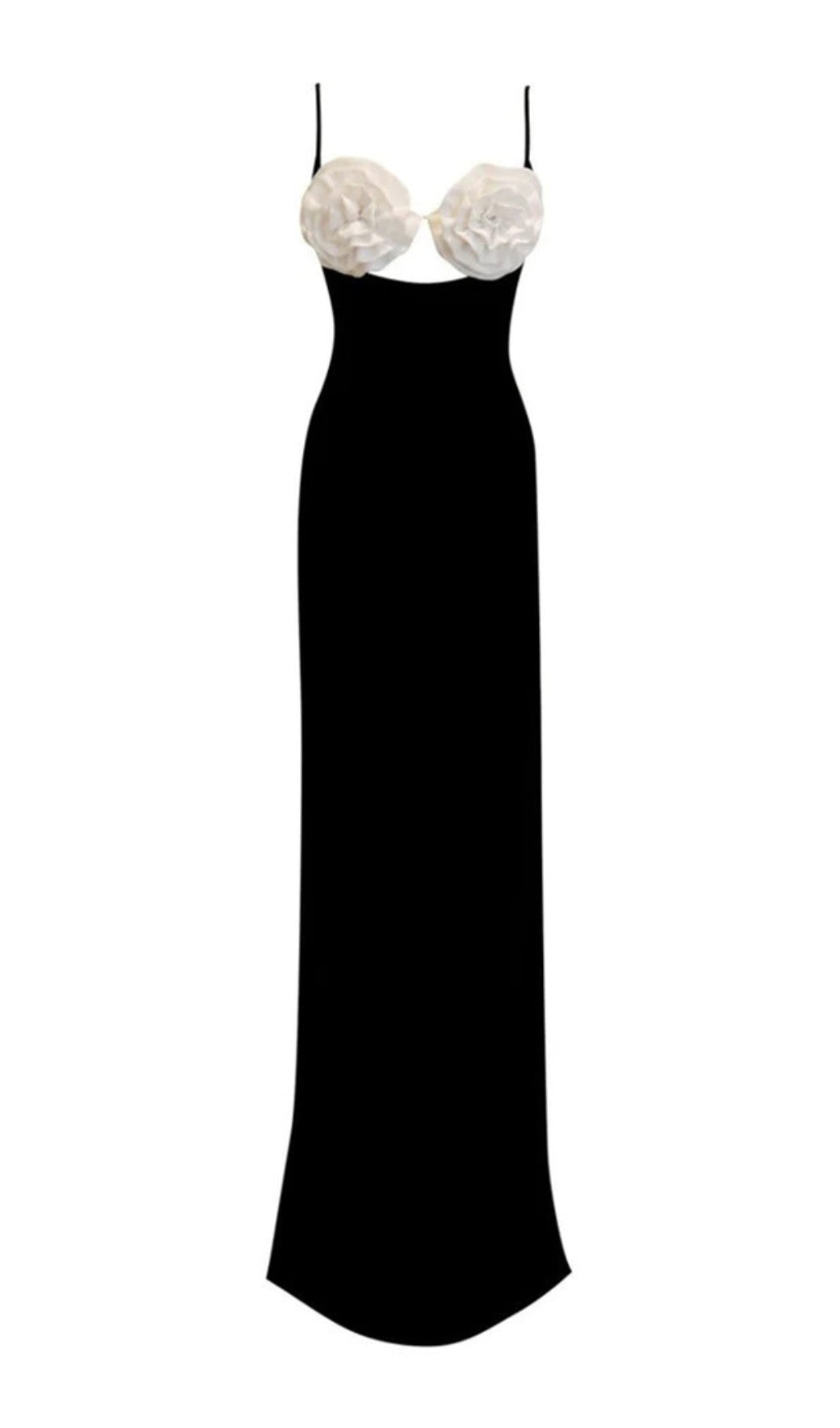 TRENDING WHITE 3D FLOWER BACKLESS MAXI DRESS - OWNCI TRENDING WHITE 3D FLOWER BACKLESS MAXI DRESS - OWNCI
