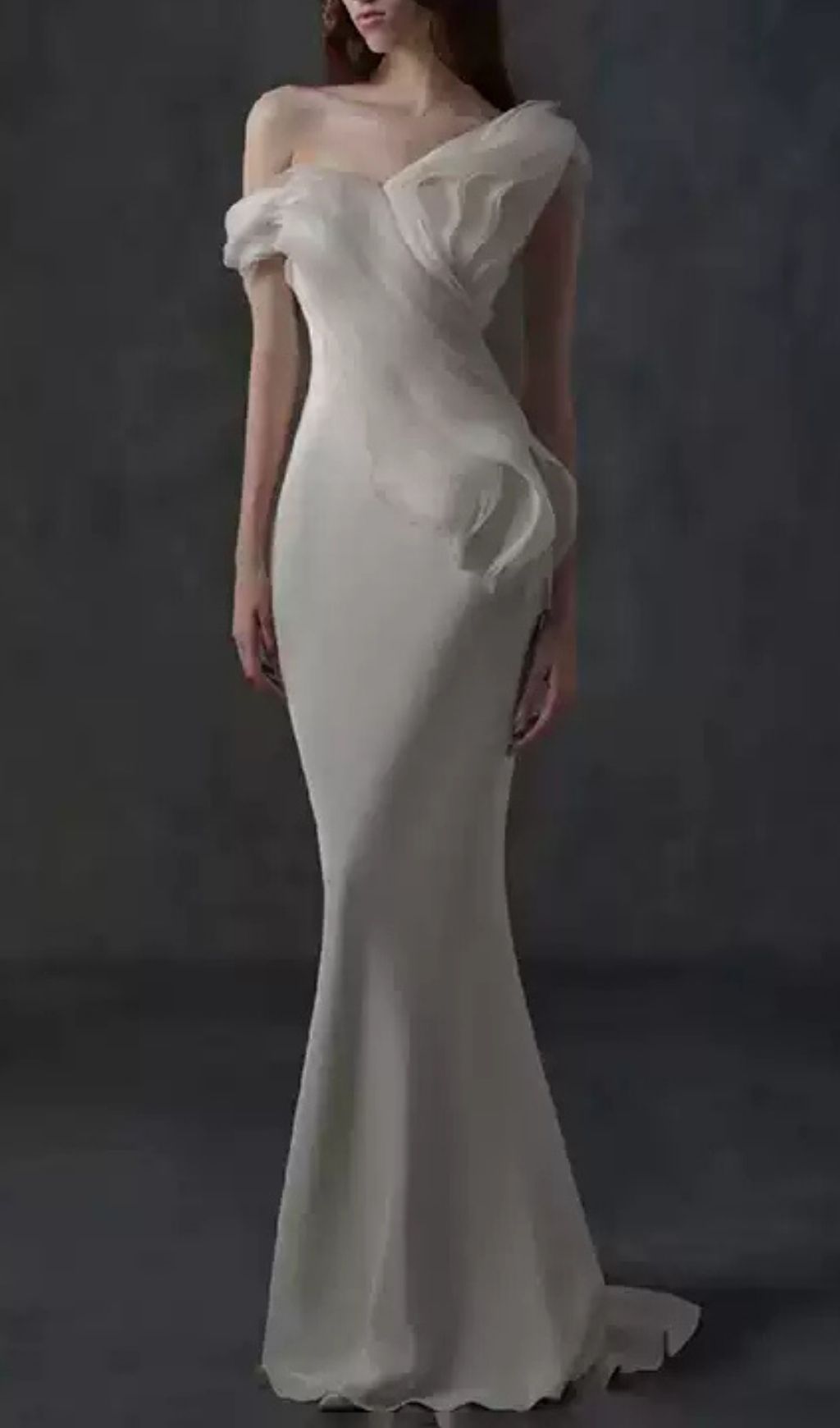 Fashionslee Women Leavitt White Ruffle Wedding Dress