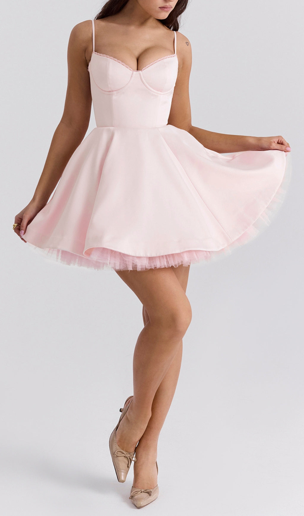 038a698c8be99bd4477f3ee03255b14d.jpeg Fashionslee Women Auberta Pink Strappy Mini Dress