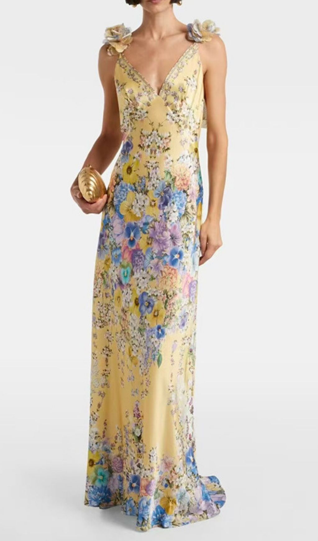 Fashionslee Women Kerrya Strappy Floral Printed Maxi Dress