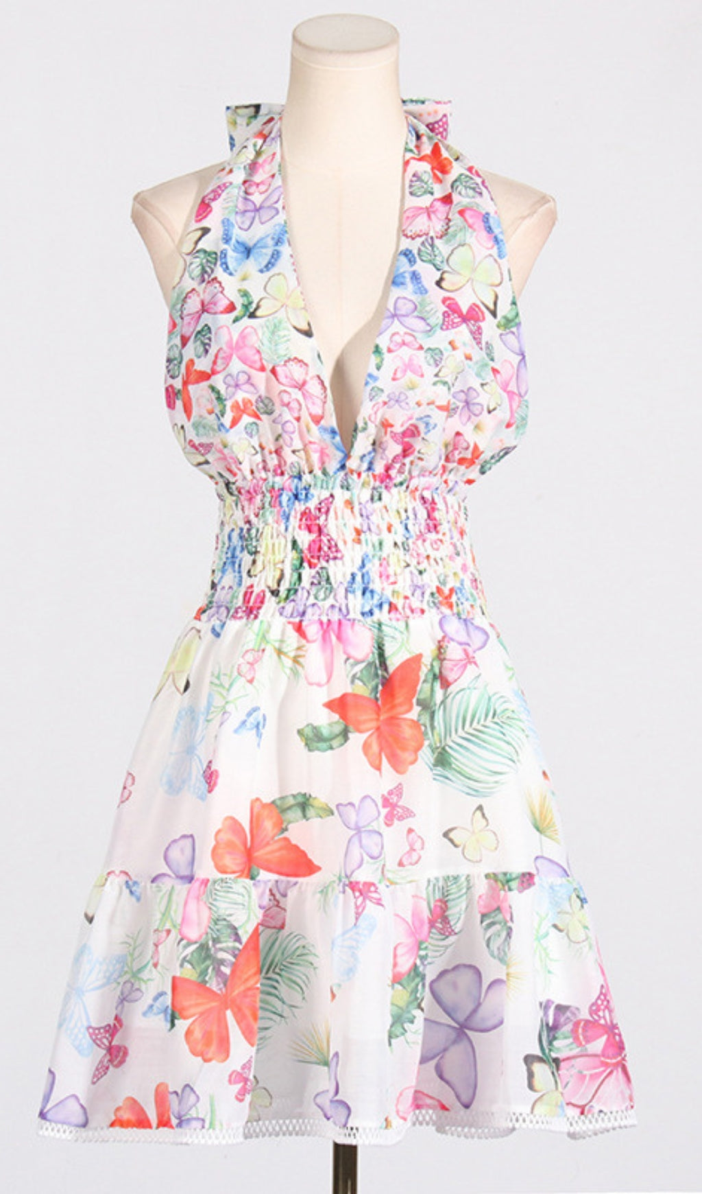 0515ad6667cdb25bc77044bb6c9616c9.jpeg Fashionslee Women Aglaea Halter Floral Mini Dress