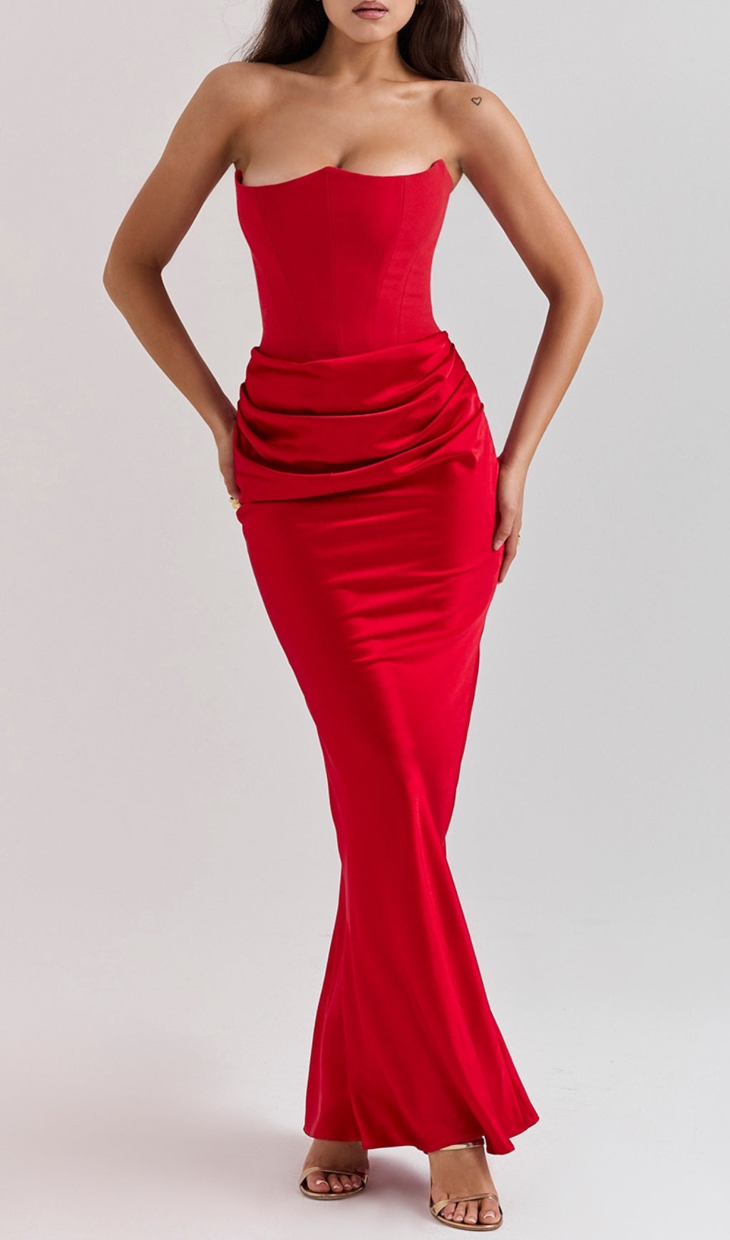 05a5524ef6f58c981c7f49ac3f313995.jpeg Fashionslee Women Ruched Corset Dress Maxi Dress In Red