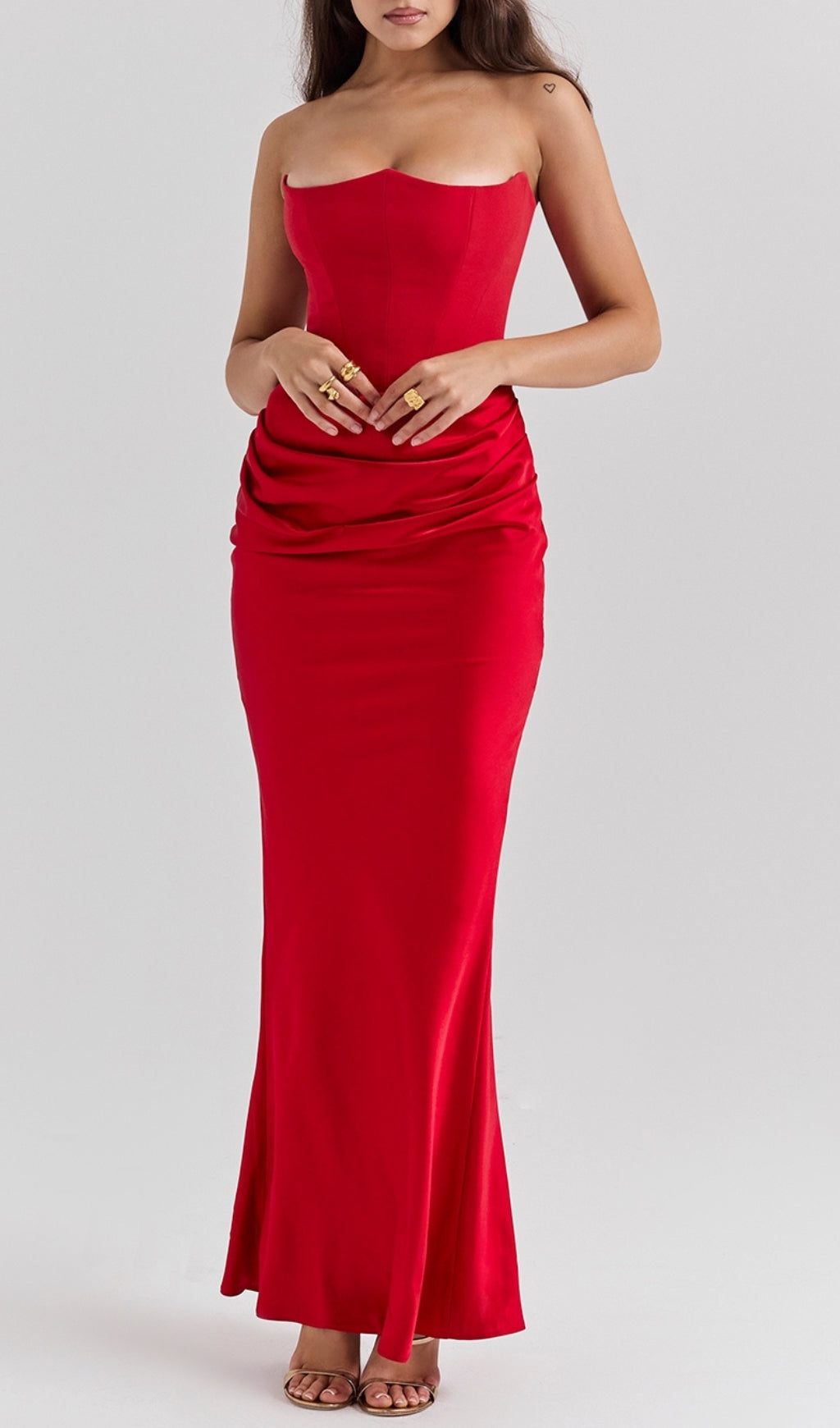 0600f71870b48e3481c7b2522fd4f1a9.jpeg Fashionslee Women Ruched Corset Dress Maxi Dress In Red