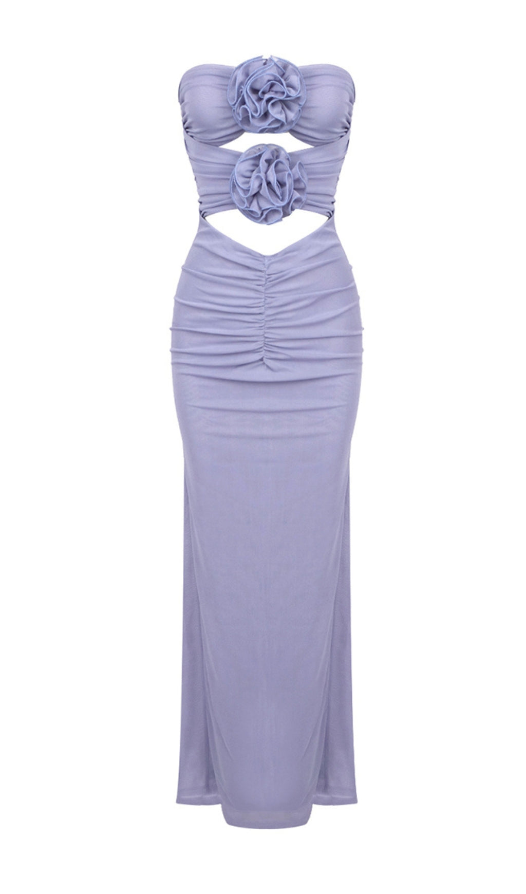 Fashionslee Women Awenasa Purple Flower Cutout Maxi Dress