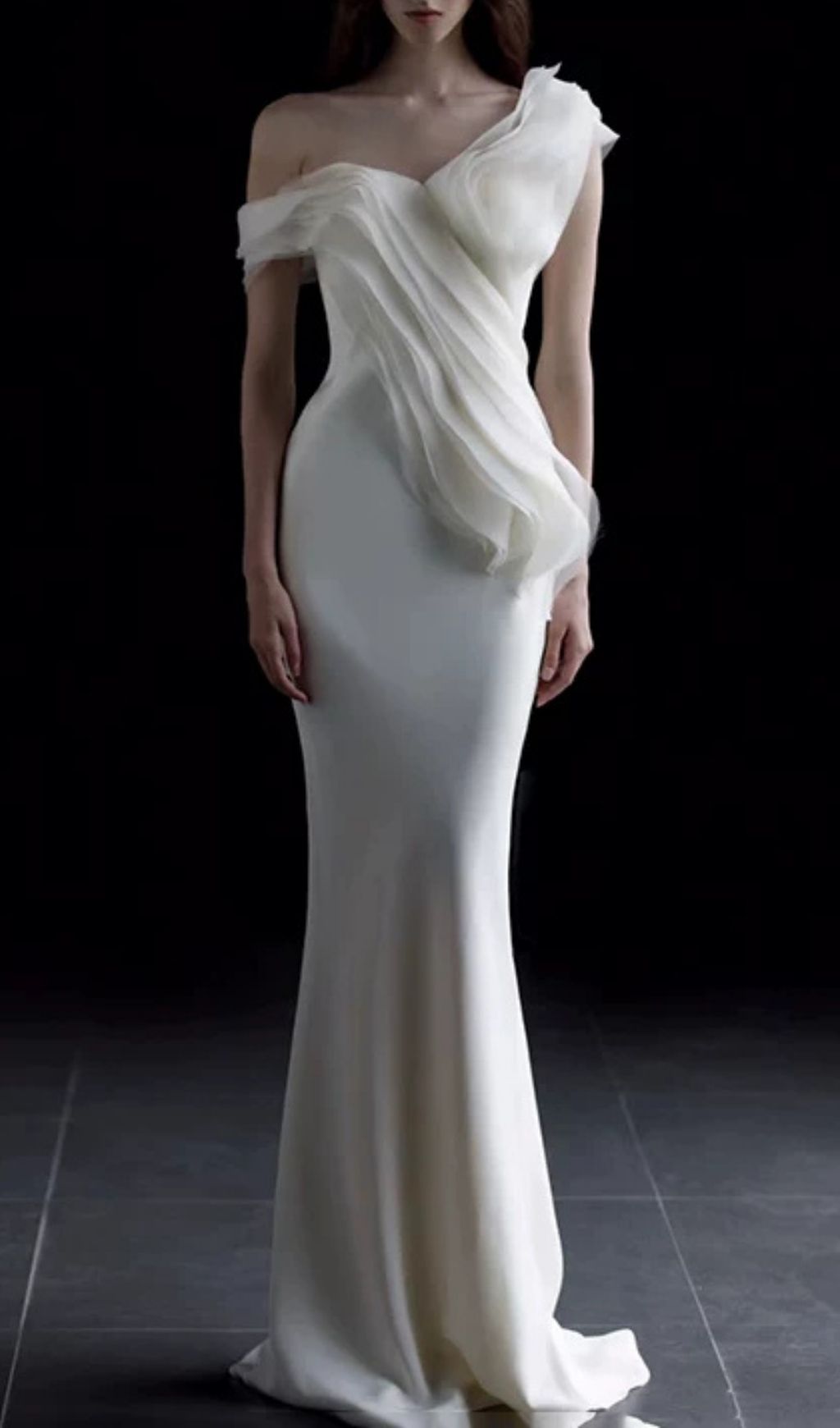 Fashionslee Women Leavitt White Ruffle Wedding Dress