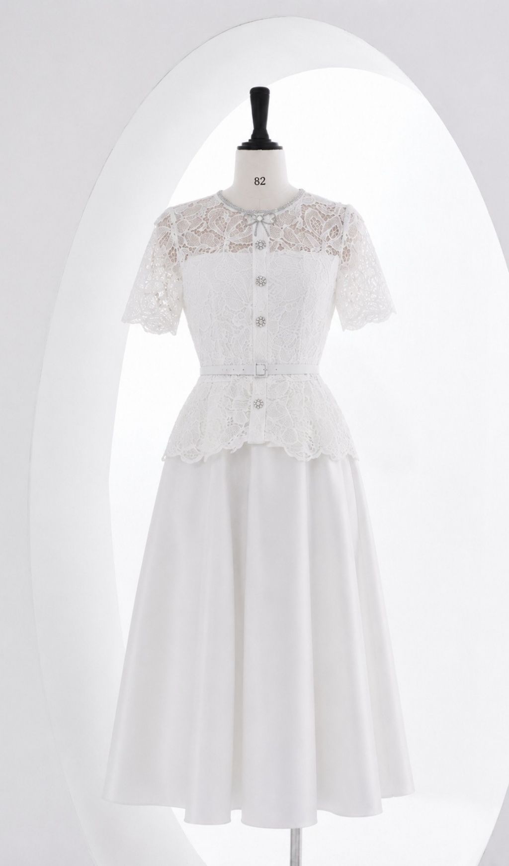 09d1cabeefcb56a310863acdac401509.jpg Fashionslee Women Lashunay Lace Belt Midi Dress