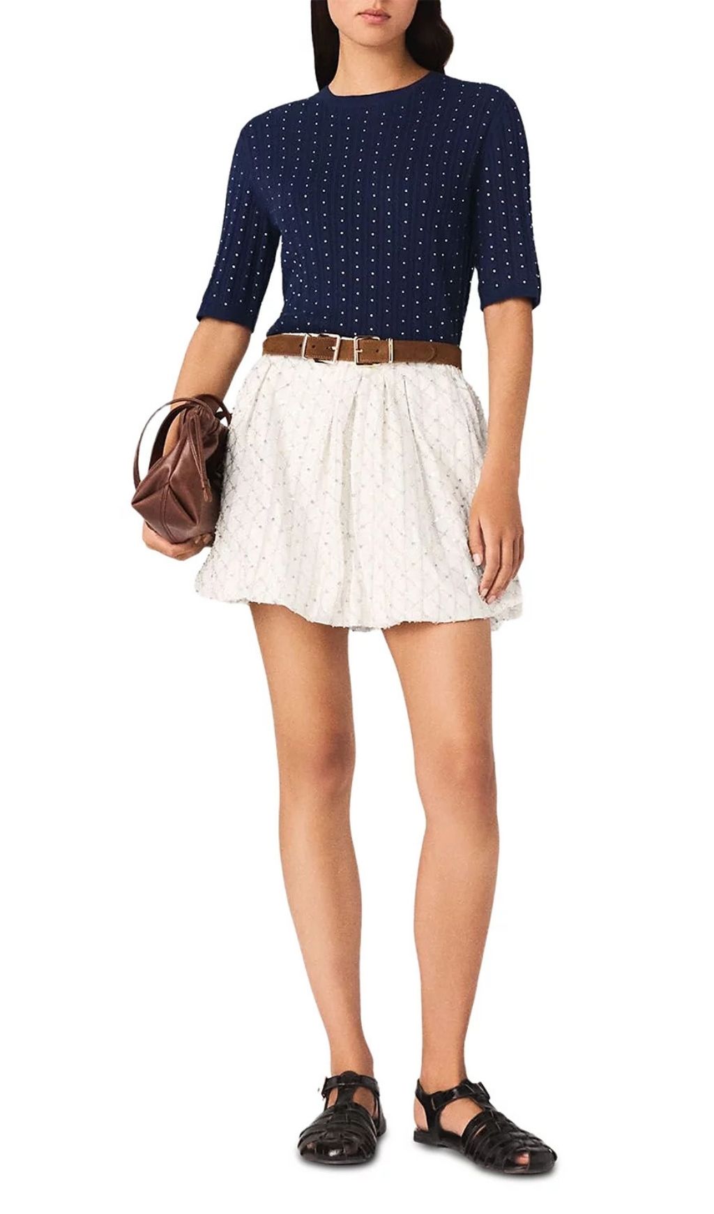 09ec0d8d65b49c09c5d4eceaa3d60553.jpg Fashionslee Women Round Neck Rhinestone Sweater