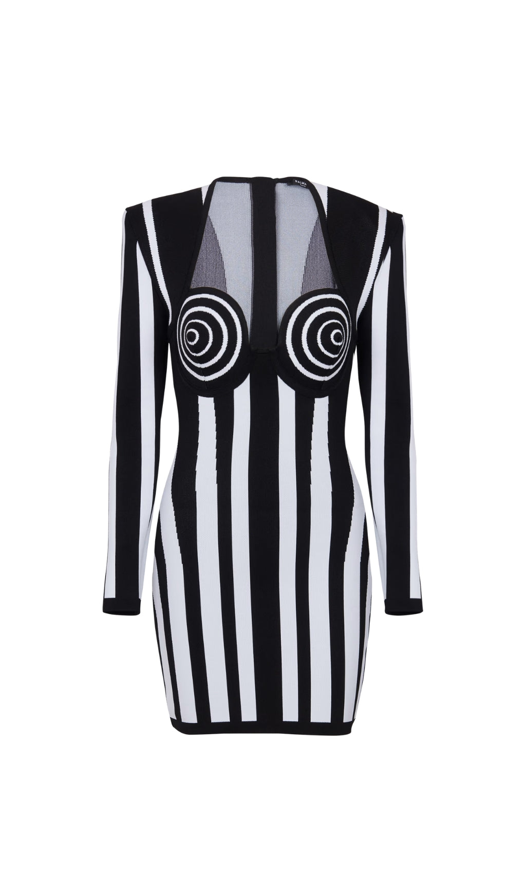Fashionslee Women Bernd Stripes Long Sleeve Bandage Mini Dress