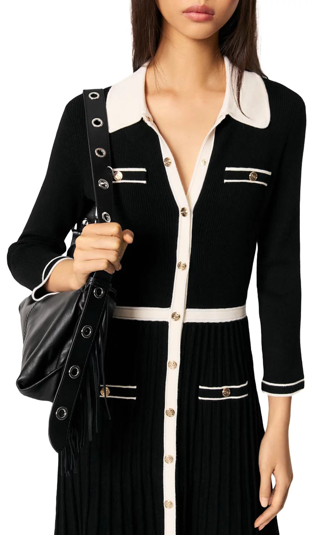 Fashionslee Women Redouane Knit Shirt Dress