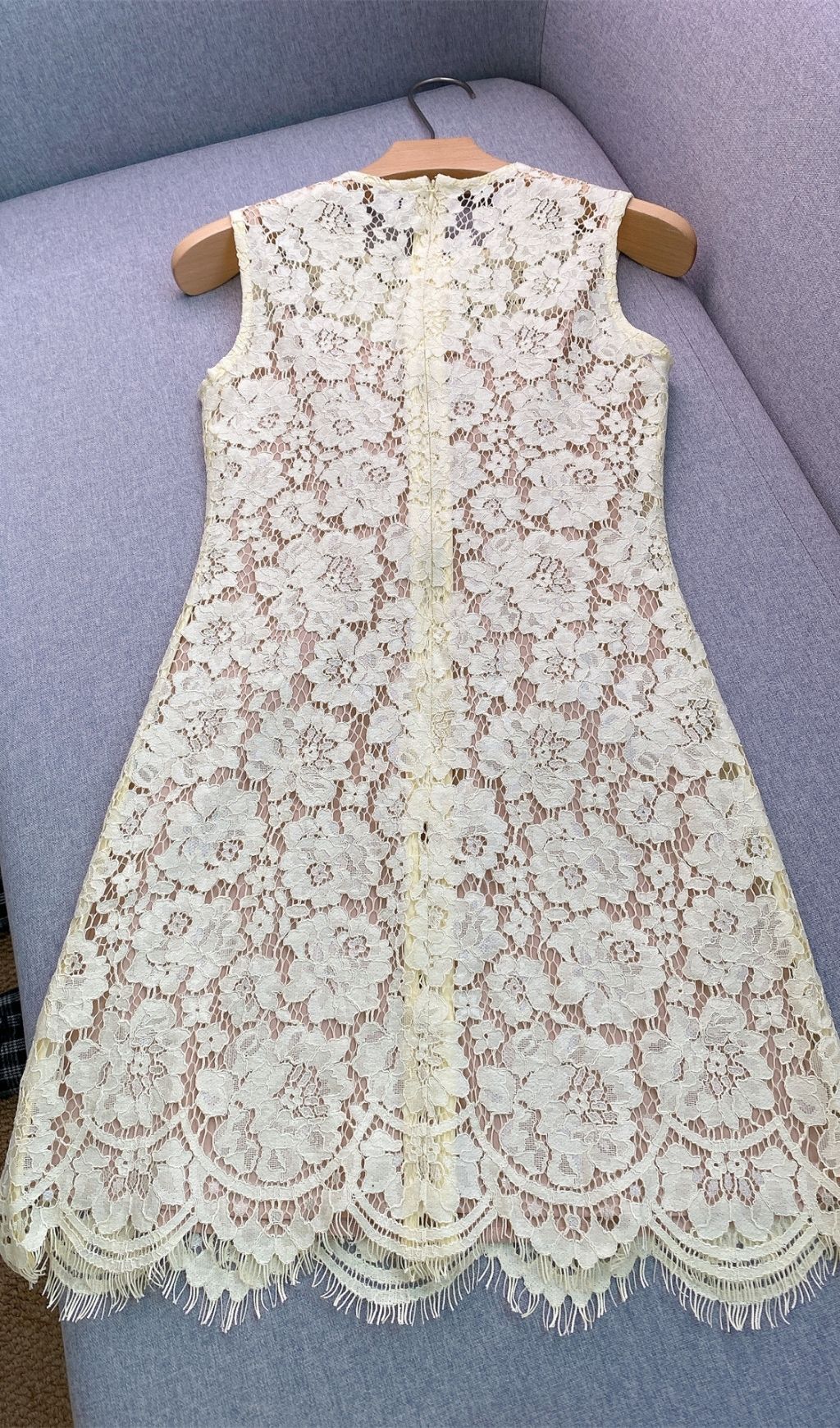 Fashionslee Women Lace Mini Dress -Yellow