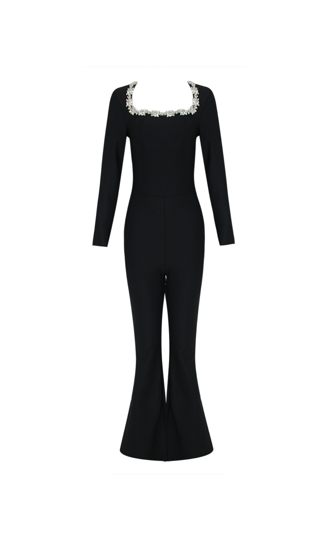 Fashionslee Women Azize Crystal Neckline Jumpsuit