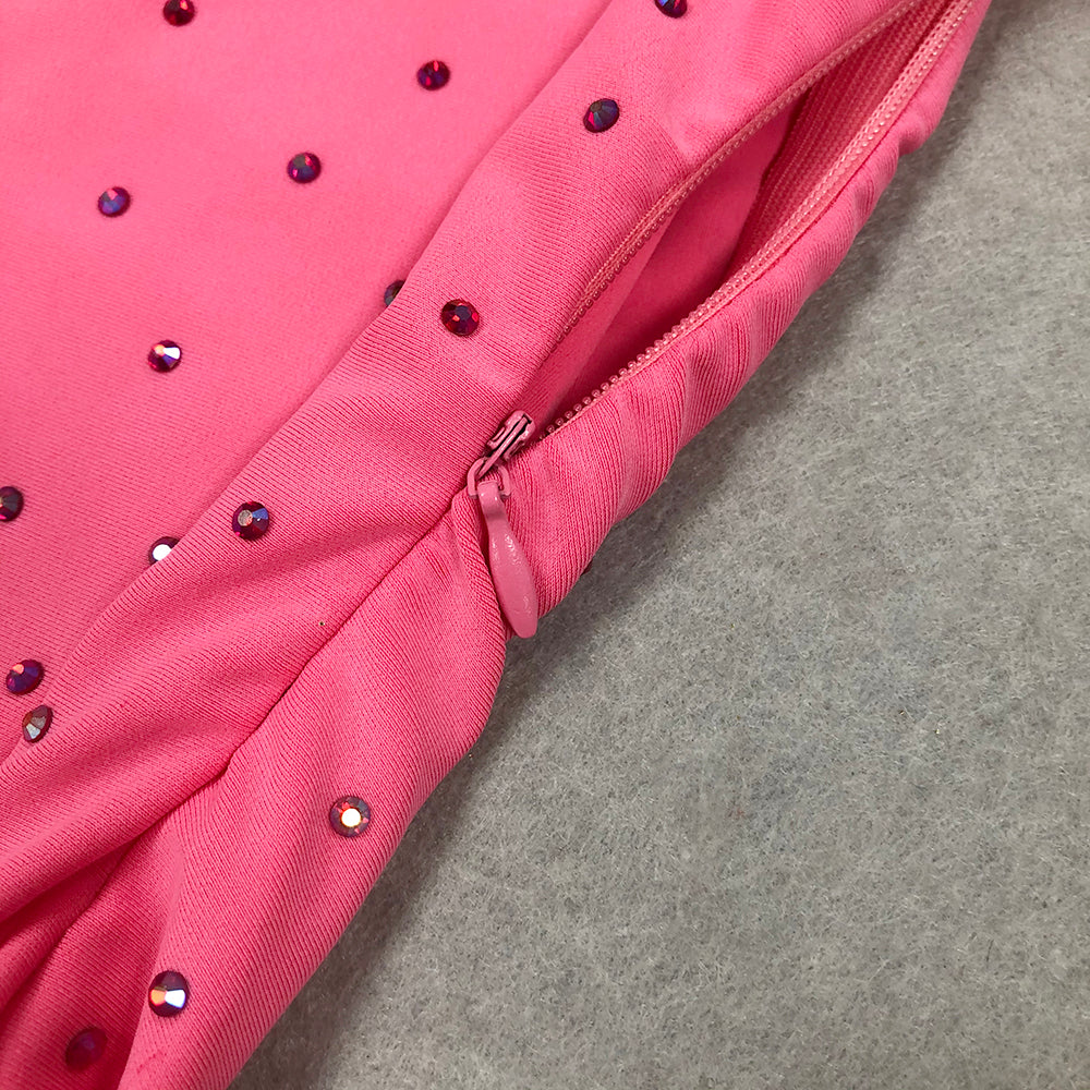 0f906aafe0827caa646fe26acd90ce84.jpeg Fashionslee Women Berit Pink Halter Diamond Skirt Set