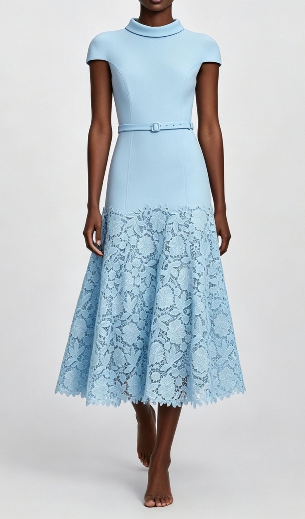 1303532b7d5f154022ae94a1ddea035b.jpg Fashionslee Women Laxmi Blue Lace Midi Dress