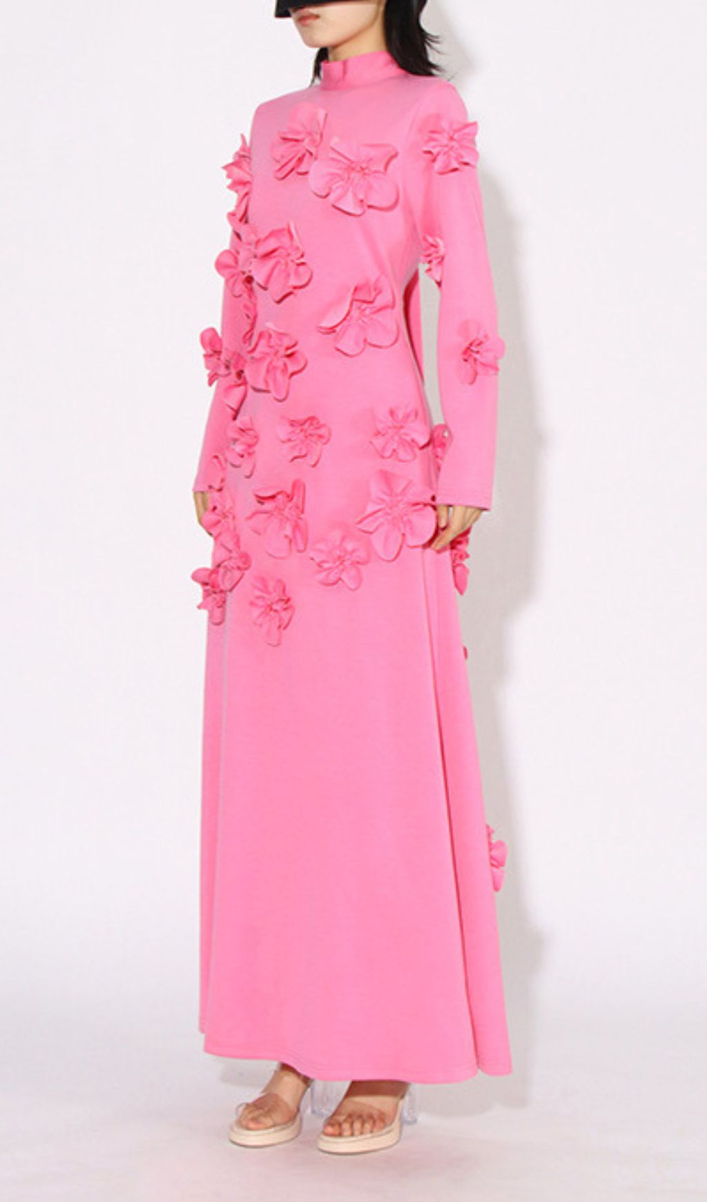 134821ec764403cb4a0432b77b1a0caa.jpg Fashionslee Women Bly Pink Flower Long Sleeve Maxi Dress