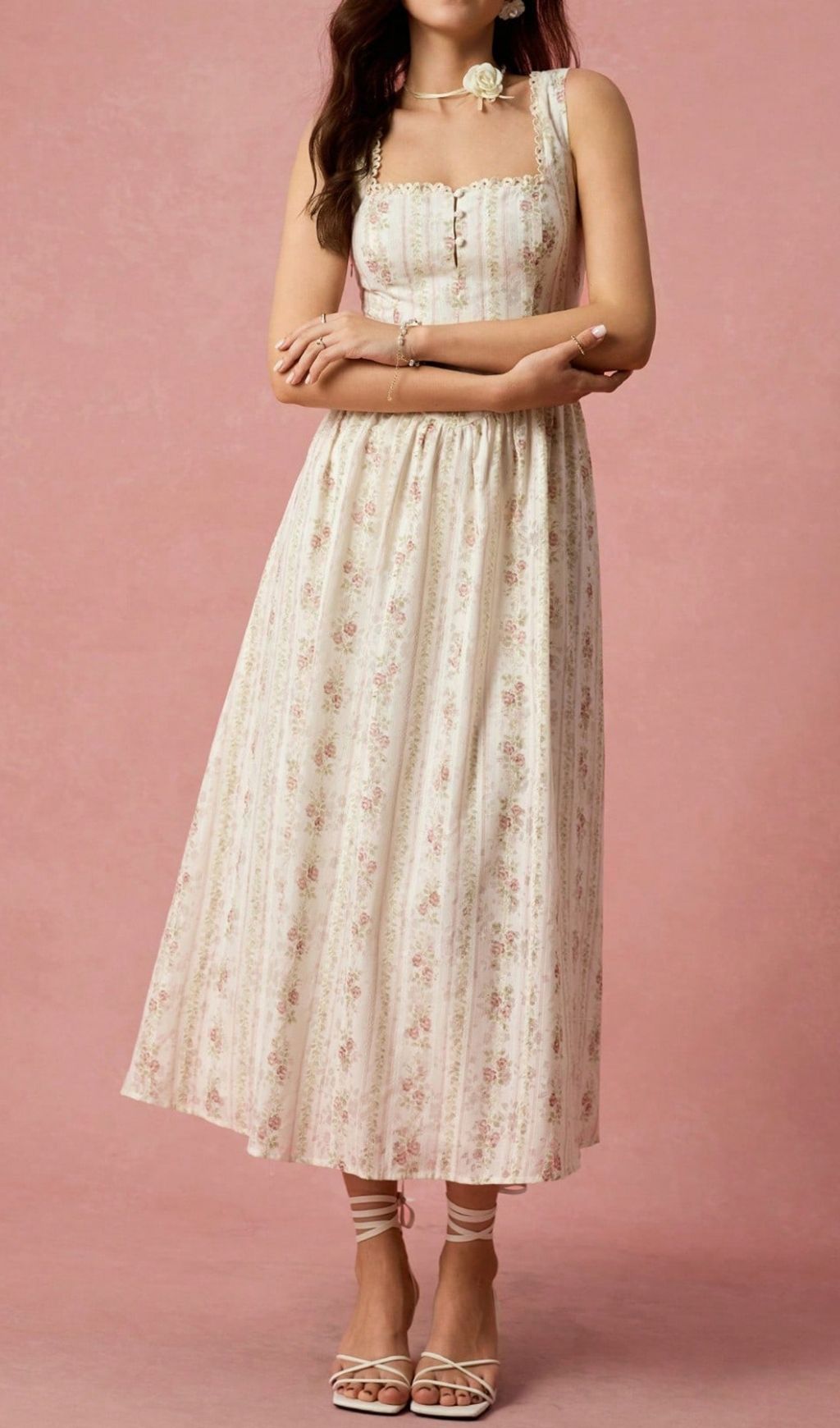 13a1e9d9b3ff561c34723ae7db0d9157.jpg Fashionslee Women Landri Floral Midi Dress