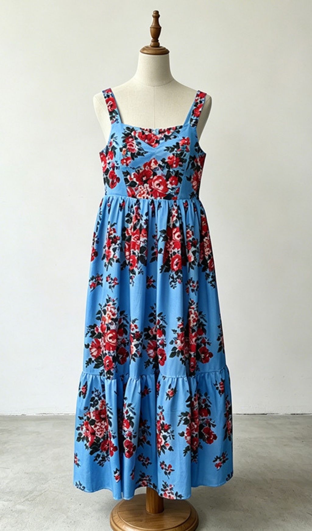 1509c63e24af47e2fa1486e341cf4399.jpg Fashionslee Women Latif Strappy Floral Midi Dress