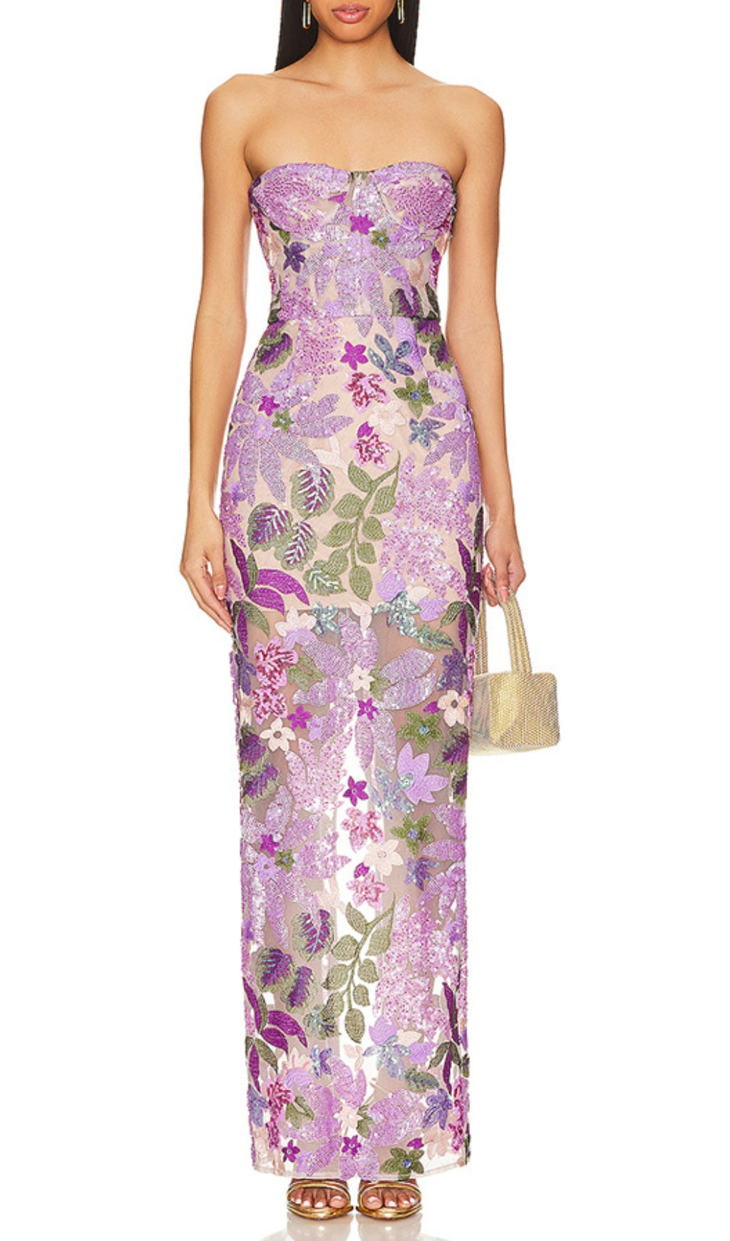 Fashionslee Women Asenath Sequin Embellished Maxi Dress
