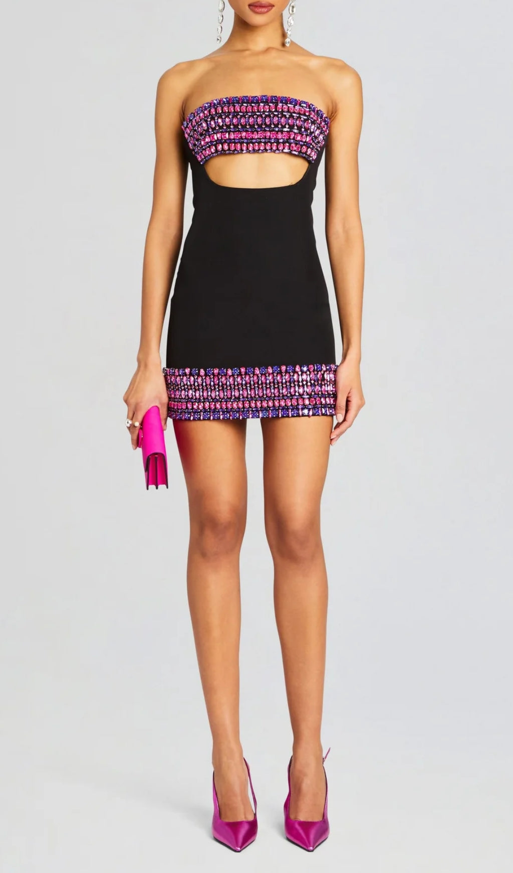 16ffbeb9ac2456e0211e92a43db750b8.jpeg Fashionslee Women Ariyah Rhinestone Mini Bandage Dress