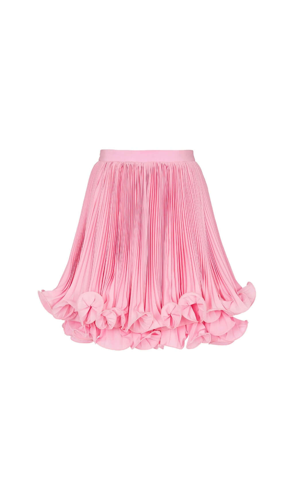 Fashionslee Women Anavia Pink Ruffle Hem Skirt