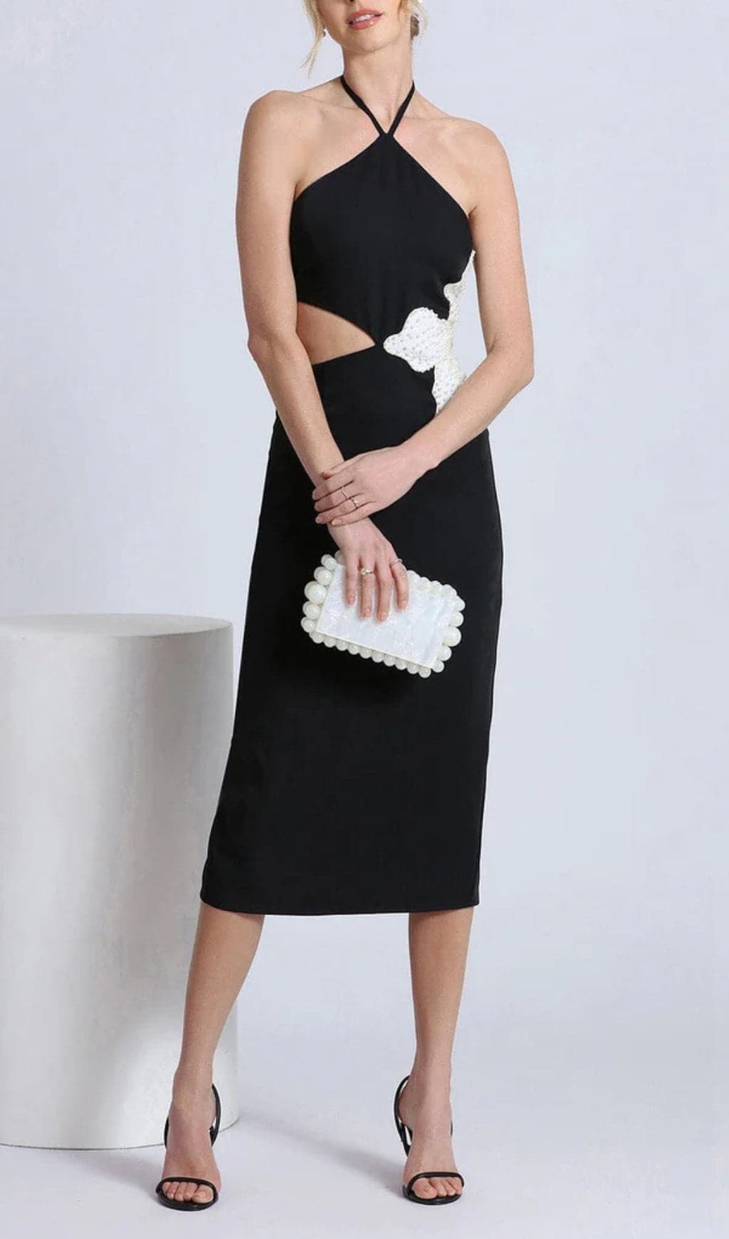TRENDING FLORAL CUTOUT BANDAGE MIDI DRESS - OWNCI TRENDING FLORAL CUTOUT BANDAGE MIDI DRESS - OWNCI