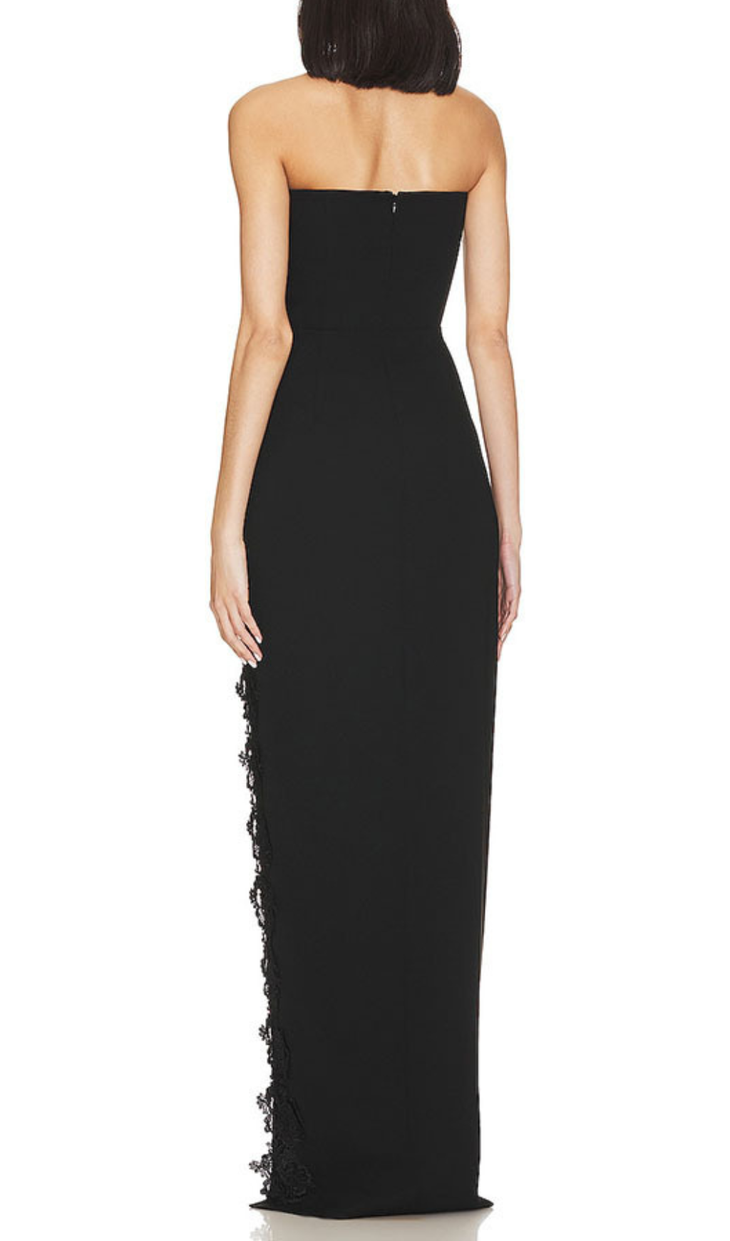 VIRAL BLACK STRAPLESS GOWN, HIGH SPLIT AESTHETIC - OWNCI VIRAL BLACK STRAPLESS GOWN, HIGH SPLIT AESTHETIC - OWNCI