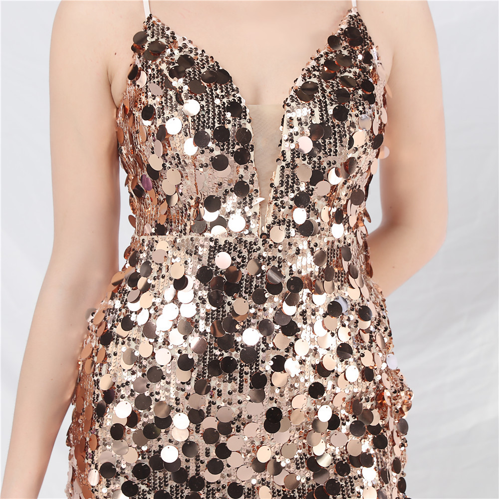 23cd3d1f00842596bd845617922b3541.jpg Fashionslee Women Chole Champagne Strappy Sequin Maxi Dress