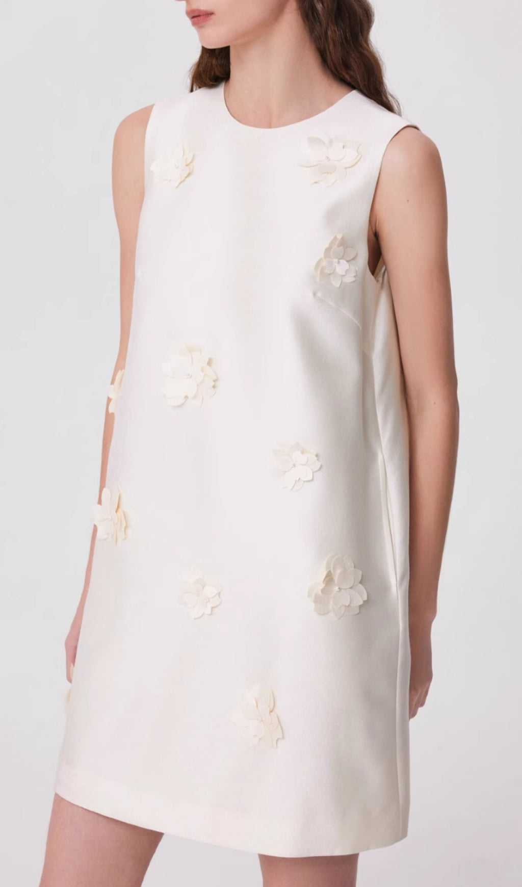 Fashionslee Women Annunciata Flower Embellished Mini Dress