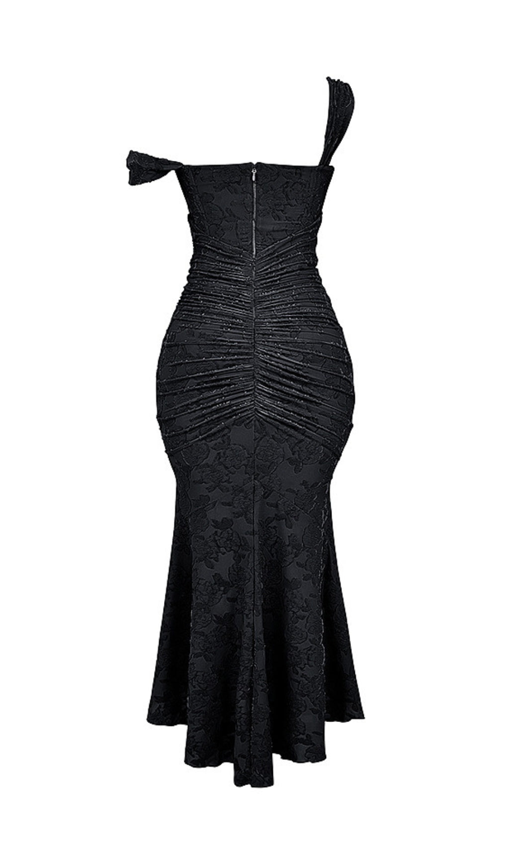 Fashionslee Women Anaëlle Black Floral Corset Maxi Dress